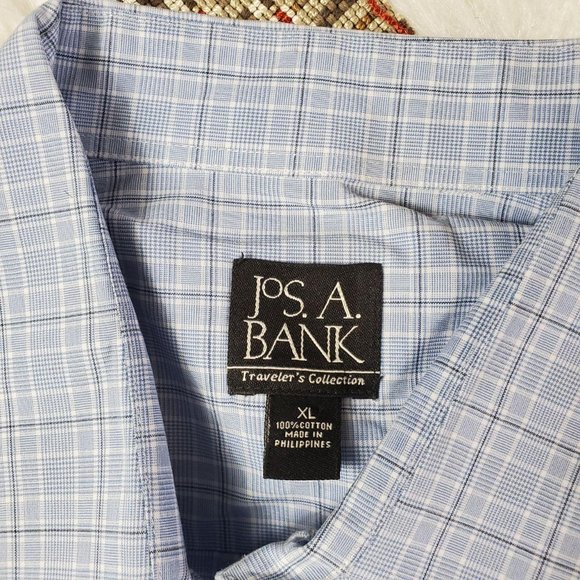 Jos A Bank Long Sleeve Blue Button Down Shirt - Picture 4 of 4